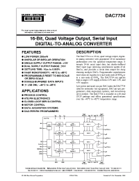 Datasheet DAC7734E manufacturer Burr-Brown