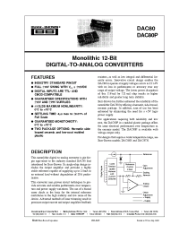Datasheet DAC80 manufacturer Burr-Brown