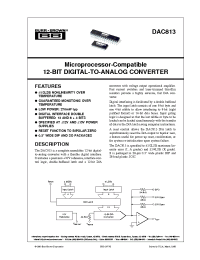 Datasheet DAC813JU manufacturer Burr-Brown