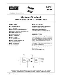 Datasheet DCR010503 manufacturer Burr-Brown