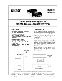 Datasheet DSP201JP manufacturer Burr-Brown