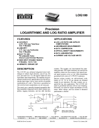 Datasheet LOG100JP manufacturer Burr-Brown