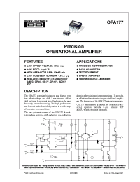 Datasheet OPA177G manufacturer Burr-Brown