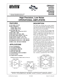 Datasheet OPA2227U manufacturer Burr-Brown