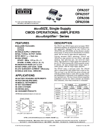 Datasheet OPA2338EA manufacturer Burr-Brown