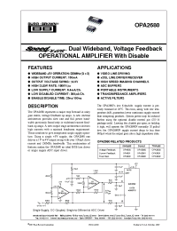 Datasheet OPA2680N manufacturer Burr-Brown