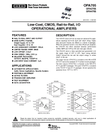 Datasheet OPA2705 manufacturer Burr-Brown