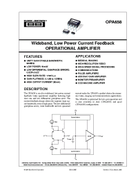 Datasheet OPA658 manufacturer Burr-Brown