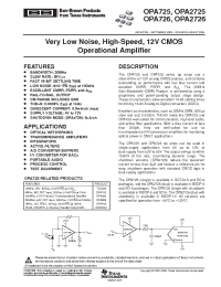 Datasheet OPA725AIDBVT производства Burr-Brown