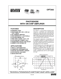 Datasheet OPT202 manufacturer Burr-Brown