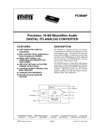 Datasheet PCM58J manufacturer Burr-Brown