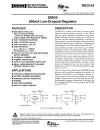 Datasheet REG103FA-2.7KTTT manufacturer Burr-Brown