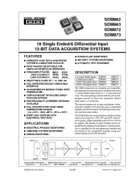 Datasheet SDM863J manufacturer Burr-Brown