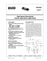 Datasheet SHC605AU manufacturer Burr-Brown