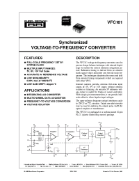 Datasheet VFC101KN manufacturer Burr-Brown