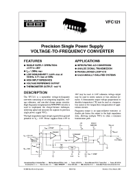 Datasheet VFC121 manufacturer Burr-Brown