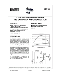 Datasheet XTR103AP manufacturer Burr-Brown