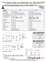 Datasheet CT 5.0VDC manufacturer CalCrystal