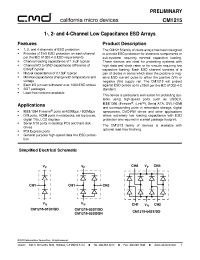 Datasheet CM1215-01SO manufacturer CalMicro