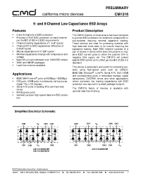 Datasheet CM1216-06SN manufacturer CalMicro