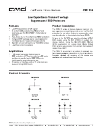 Datasheet CM1218-04SO производства CalMicro