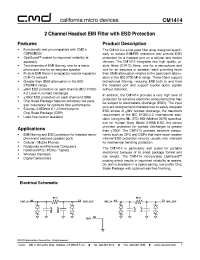 Datasheet CM1414-03CP manufacturer CalMicro