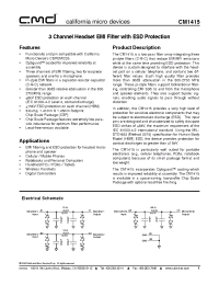 Datasheet CM1415-03CS manufacturer CalMicro