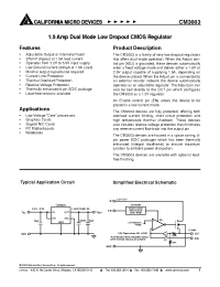 Datasheet CM3003-25SF manufacturer CalMicro