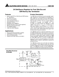 Datasheet CM3109-00SH производства CalMicro