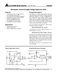 Datasheet CM3400-00SN производства CalMicro