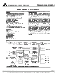 Datasheet CM8880-2 производства CalMicro