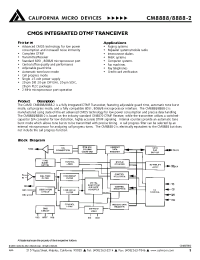 Datasheet CM8888 manufacturer CalMicro