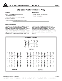 Datasheet CSPPT manufacturer CalMicro