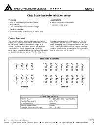 Datasheet CSPST manufacturer CalMicro