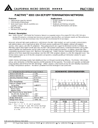 Datasheet PAC1284-01QR manufacturer CalMicro