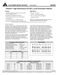 Datasheet PAC500GQT manufacturer CalMicro