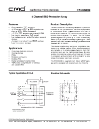 Datasheet PACDN009 manufacturer CalMicro