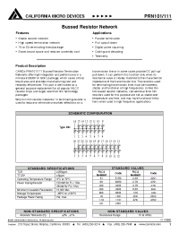 Datasheet PRN10116N51R0JR manufacturer CalMicro