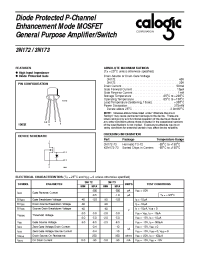 Datasheet 3N172 manufacturer Calogic