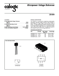 Datasheet CA1004N2 manufacturer Calogic