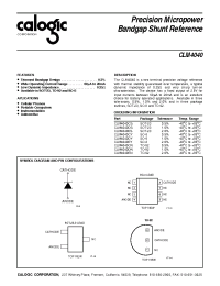 Datasheet CLM4040CS manufacturer Calogic