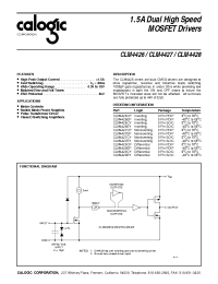 Datasheet CLM4427CY manufacturer Calogic