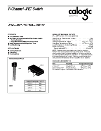 Datasheet J176 manufacturer Calogic