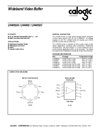 Datasheet LH4002AN manufacturer Calogic