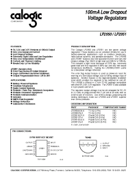 Datasheet LP2950AC manufacturer Calogic
