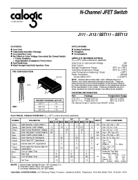 Datasheet SST112 manufacturer Calogic