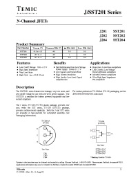 Datasheet SST201-T1 manufacturer Calogic