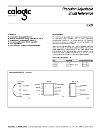 Datasheet TL431LP manufacturer Calogic