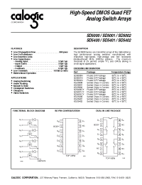 Datasheet XSD5001 manufacturer Calogic
