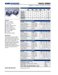 Datasheet 78253/35M-R manufacturer C&D